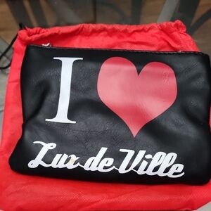 Lux de Ville Black and Red Clutch